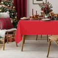 thumbnail image 2 of Trahoo-nappe 60"x84 Pouces Nappes, Nappe Rouge Imperméable Rectangulaire Nappe de Table Rectangulaire Lavable en Machine pour Salle à Manger, Buffet, Fêtes, Vacances, 2 of 4