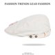 thumbnail image 3 of Gorra plana Gatsby Newsboy para hombre, blanca, algodón o mezclilla, 3 of 3