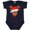 Navy, variant on Inktastic Christmas Cute Reindeer in Santa Hat Boys or Girls Baby Bodysuit