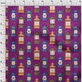thumbnail image 4 of oneOone Tissu Popeline de Coton Violet Matériau de Robe Rétro Imprimé Tissu au Mètre 42 Pouces de Large, 4 of 5