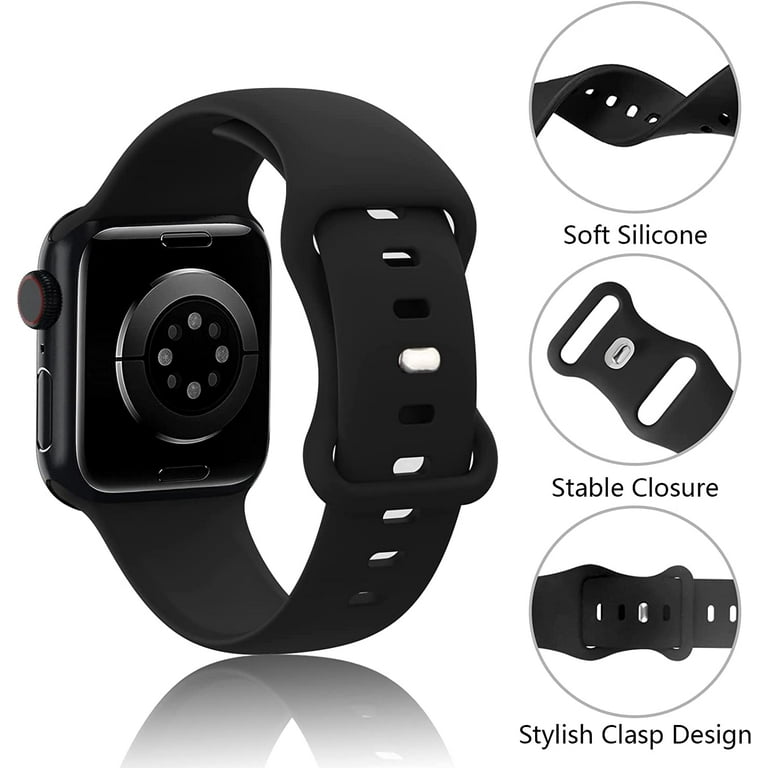 Recoppa Lace Silicone Band Compatible with Apple Watch Band 38mm 40mm 41mm  42mm 44mm 45mm Women, Hollowed-out Breathable Soft Sport Strap Replacement  Wristbands for iWatch Series 9 8 7 6 5 4 3 2 1 SE 