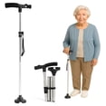 thumbnail image 1 of Bastón Plegable con Luz LED y Base Antideslizante | Altura Ajustable 85-97cm | Punta Giratoria 360° | Soporta 130kg | Bastón Ergonómico para Adulto Mayor Hombre Mujer, 1 of 12