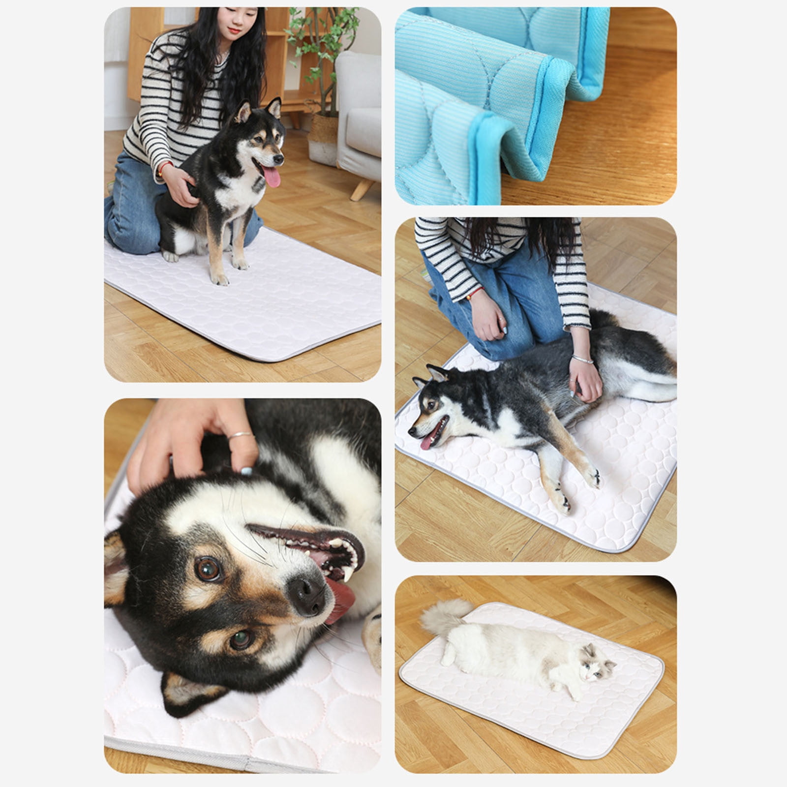 Extra Large Cooling Mat for Dogs, Pressure Activated Gel Dog Cooling Mat, No Need to Freeze Or Refrigerate This Cool Pet Pad, Keep Your Pet Cool, Use Indoors, Outdoors or in the Car(47"Lx35"W)