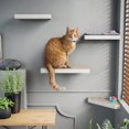 thumbnail image 3 of Way Basics Premium Cat Scratcher Floating Wall Shelf (4 Pack) (White), 3 of 6