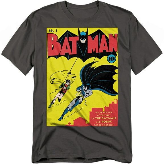 Batman T-Shirt Batman First Unisex Graphic Tee For Men & Women Charcoal