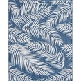 thumbnail image 1 of Unique Loom Feuilles Botaniques d'Extérieur Tapis 9' x 12' Rectangle Bleu Marine/ivoire, 1 of 1