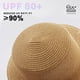 thumbnail image 3 of Sombrero de paja plegable de verano para mujer, con circunferencia de 56 a 58 cm, protector solar, sombrero para el sol, sombrero de copa plana, sombrero para el sol para playa al aire libre, 3 of 5
