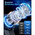thumbnail image 2 of Soplador de Aire Eléctrico Recargable KOJIHOMU 130,000 RPM, Limpiador de Polvo Potente con Motor Sin Escobillas, 4 Velocidades Ajustables, Luz LED y Batería de 5000mAh para Teclado, PC y Coche, 2 of 8