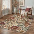 thumbnail image 5 of GENIMO 2'x7' Runner Rug, Machine Washable Non Slip Low Pile Hallway Runner Rug for Kitchen Laundry Room, Modern Floral, Antique Beige, 5 of 7