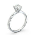 thumbnail image 2 of Dash Jewel 1.2 Ct Round Lab Created Diamond Engagement Ring for Women - 14K White Gold Plated 4 Prong Set Ring - Silver Wedding Jewelry - Everyday Wear Ring - Custom Gift Option, 2 of 4
