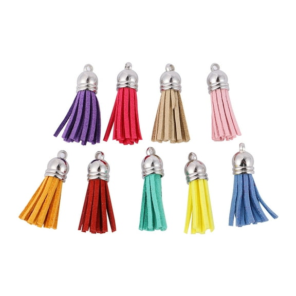 OUNONA  50 PCS Crafting Decorative Tassels Keychain Accessory