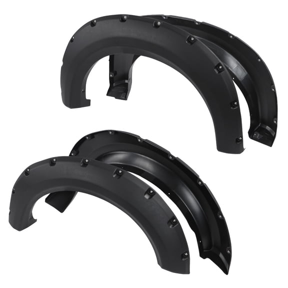 Fit For 09-14 Ford F150 Black Pocket Rivet Style Fender Flares Wheel Cover 4pcs