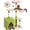 Flower-new, variant on Flower Cat Tree For Indoor Cats 2-door Large Condo Cave Bed Big Adult 41.2'' Cute Tower With Posts Cozy Floral Perch And Hammock Kittens Green Pink