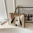 thumbnail image 2 of Bolso de mano Snoopy para mujer, bolso de gran capacidad, nueva moda 2024, bolso de compras con dibujos animados, bolso de lona para hombro, 2 of 5