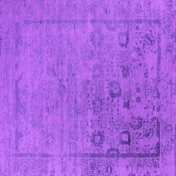 Ahgly Company Indoor Square Oriental Purple Industrial Area Rugs, 4' Square