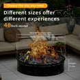 thumbnail image 3 of 48" Smokeless Fire Pit Ring, Heavy Duty Metal Fire Ring for DIY Outdoor Fire Pits, Above or In-Ground Use for Patio Backyard, Black-a, 3 of 8