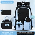 thumbnail image 5 of Girls School Backpack with Lunch Box Pencil Case Set, Cute Middle School Bag Teen Girls Backpack Bookbag for Kids, 3pcs (Blue), 5 of 5