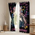thumbnail image 3 of jejeloiu Music Anime Girl Curtains Pack of 2 (42x84 Each),Kids Romantic Gifts Curtains Blackout For Teens, 3 of 6