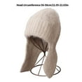 thumbnail image 5 of MOMOJIA Soft Plush Ear Protections Faux Furs Cold Weather Cap Windproof Earmuffs Unisex Design Winter Earflap Hat Soft Knit Cap, 5 of 19