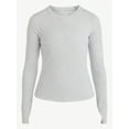 thumbnail image 5 of Avia Women's and Women's Plus Rib Seamed Long Sleeve Tee, Sizes XS-4X, 5 of 5
