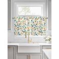 thumbnail image 2 of Half Window Curtains 24 Inches Long, Colorful Leaf Window Treatment Curtain Drapes, Spring Vintage Botanical Summer Short Curtains Tiers for Kitchen Over Sink, 27.5"x24", 2 Panels, 2 of 7