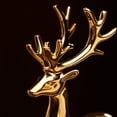 thumbnail image 6 of Tovaris Christmas Reindeer Figurine Set, Christmas Decoration Electroplated Deer Statue with Standing and Lying Poses, Tabletop Ornament, For Home Table Gift, 6 of 7