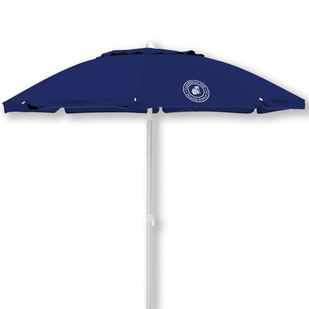Photo 1 of 6.5' tilting beach umbrella, double canopy windproof design with UV protection, with color matching carry case