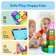 PicassoTiles Magnetic Tiles for Kids with Tote Bag – 101PCS STEM Building Blocks Set, Educational Construction Toy, Creative Learning Magnet Kit