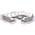thumbnail image 4 of vidaXL 13 Piece Garden Lounge Set with Cushions Black Poly Rattan, 4 of 5