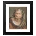 thumbnail image 2 of Giuseppe Nogari 20x24 Black Modern Framed Museum Art Print Titled - An Elderly Woman in a Striped Shawl (1740-1743), 2 of 5