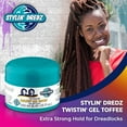 thumbnail image 2 of Stylin' Dredz Extra Strong Hold Twisiting Gel Toffee Super Shine Formula (250mL, Pack of 4), 2 of 6