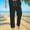 #Black, variant on DPTALR Men's Solid Color Loose Straight Leg Beach Pants, Elastic Drawstring Waist, Summer Casual, Black Big and Tall Men XXXL