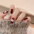 thumbnail image 1 of Use uñas hechas a mano flash arco manicura terminado pegatina de uña desmontable uña postiza pieza de uña, 1 of 5