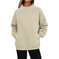 thumbnail image 3 of Womens Oversized Sweatshirts Turtleneck Pullover Long Sleeve Hoodies Tops Fall Fashion Outfits 2025 Clothes, 3 of 5