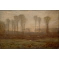 thumbnail image 2 of Dwight W. Tryon 18x13 Gold Ornate Wood Frame and Double Matted Museum Art Print Titled - Before Sunrise (1905), 2 of 4