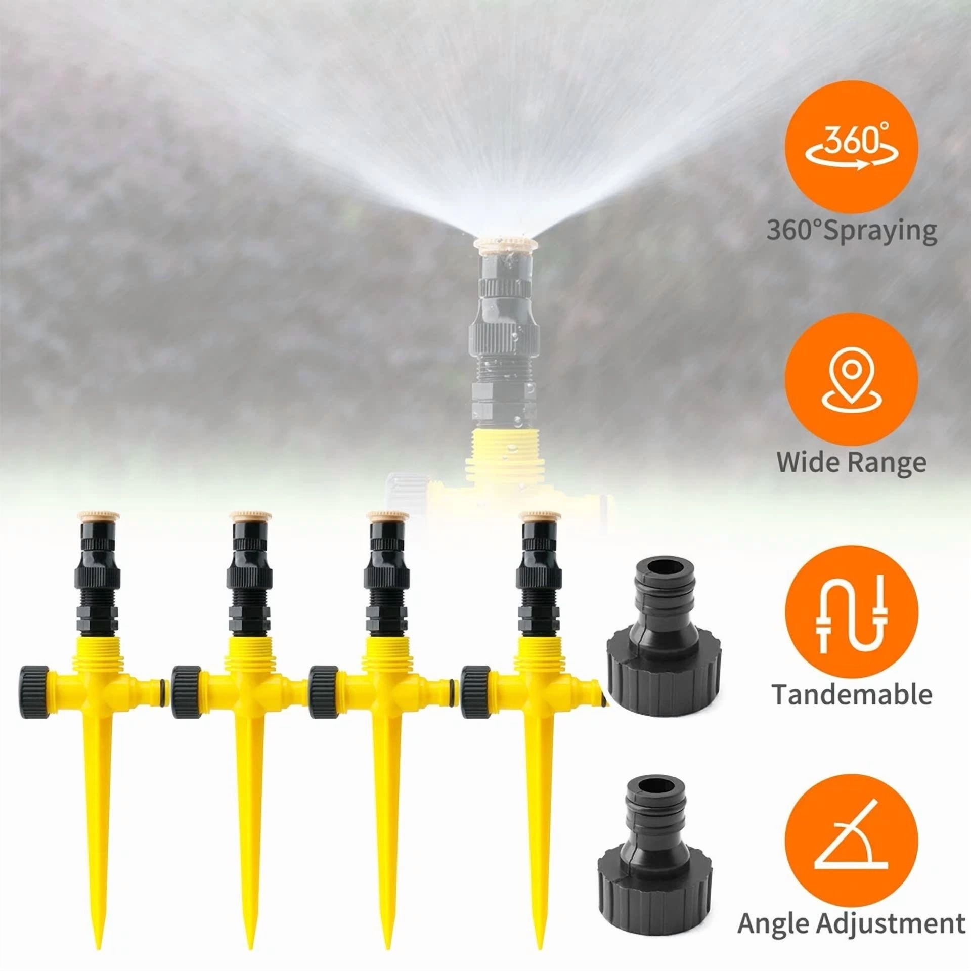 PURELY- Garden Lawn Automatic Sprinkler 360° Rotating Sprinkler System Large Area Usa
