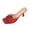 Red, variant on White Ladies Heels Open Toe Stone Pattern Comfortable Lightweight For All Seasons Casual Daily Outdoor Walking And Everyday Wear Size 43