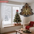 thumbnail image 3 of Metal Hanging Christmas Tree Wind Spinner - Decorative Geometric Design with Intricate Black & White Patterns for Festive Yard Decor, 3 of 7