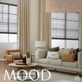 thumbnail image 3 of MOOD Architectural Faux Wood Window Blinds | driftwood brown 2 inch Mocha wooden blinds | 61 inch wide blinds for windows | Custom Made Cordless Blackout | Mocha | 61" Wide x 72" Tall, 3 of 6