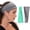 Green&Gray, variant on CXHEGBEJ Stretchy Breathable Headband for Women Turban Head Wrap Back Ruched Wide Elastic Hairband for Daily Sport Yoga Fitness Hair Accessories Green