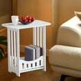 thumbnail image 4 of Side Table, Narrow End Table with Storage Shelf, Bedside Tables Nightstand, Small Bookshelf Bookcase, Bathroom Shelves, Display Rack for Bedroom, Living Room, Office, 4 of 6