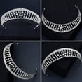thumbnail image 4 of Shisuyan Bridal Tiara Rhinestone Crown Silver 1Pcs 5.7x1.4in, 4 of 8