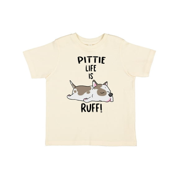 Inktastic Pittie Life is Ruff Spotted Pit Bull Boys or Girls Toddler T-Shirt