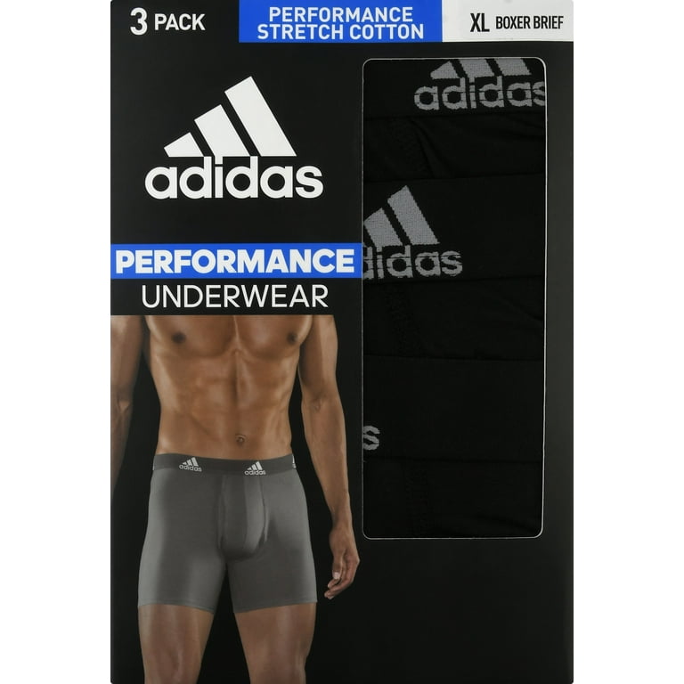 Men's adidas Performance Stretch Cotton Boxer Brief 3 Pack