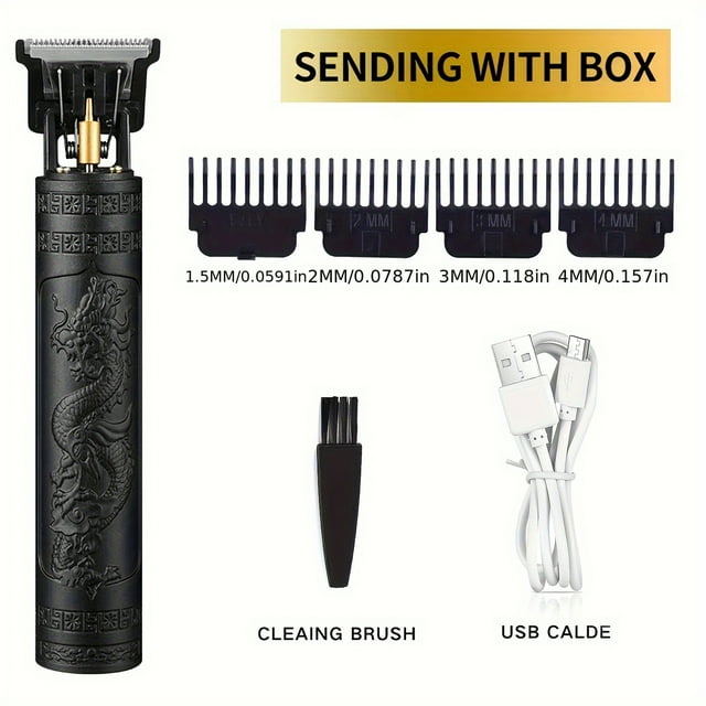 HLONK Tondeuse à Cheveux pour Hommes, Rasoir de Chargement, Tondeuse Électrique Rétro pour Usage Domestique, Tondeuse à Cheveux USB pour Homme, Tondeuse à Barbe pour Petit Ami et Mari