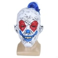 thumbnail image 1 of Máscara de Halloween, punk, payaso, cosplay, látex, pelo azul C, 1 of 3