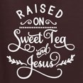 thumbnail image 5 of Wild Bobby Raised on Sweet Tea and Jesus Inspirational/Christian Women Tri-Blend Racerback Tank Top, Brown, Small, 5 of 5