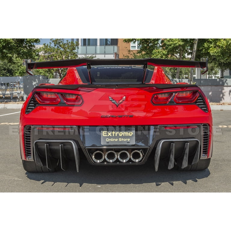 Chevrolet Corvette Rear Bumper Carbon Fiber Rear Bumper Diffuser For ...
