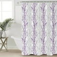 thumbnail image 5 of Purple Grey Shower Curtain, 60" x 72", Tree Branch Waterproof Bathroom Curtain Washable Shower Curtain Set with 12 Hooks, 5 of 6