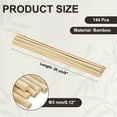 thumbnail image 2 of Uxcell Wooden Dowel Rods, Round Unfinished Wood Sticks, Precut Natural Bamboo Stick for DIY Crafting, Hardwood Craft Dowel Rods, Cake Dowels, Natural Color 3/25 x 8 Inch, 2 of 6